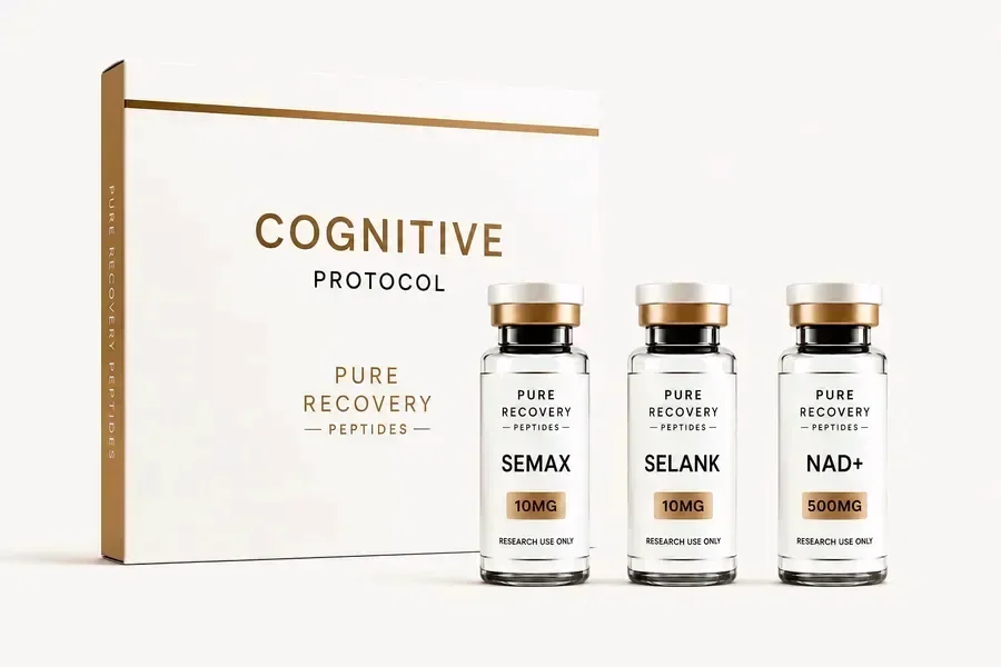 Cognitive Protocol — box and vials: Semax, Selank, NAD+